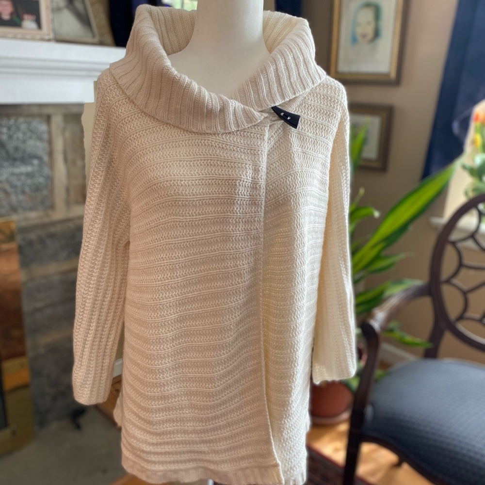 Cozy Cream Sweater with Cowl Neck